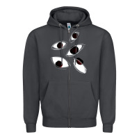 Smoke weirdcore staring Zipper Hoodie - lanVoArt