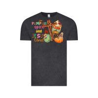 Vintage Black Pumpkin spice and Jesus christ Vintage Tee - NancyCooperArtShop
