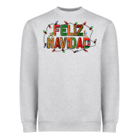 Heather Grey Feliz Navidad Heavyweight Sweatshirt - BundleAndBundleShop