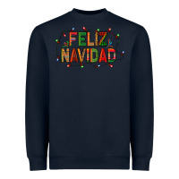 Navy Feliz Navidad Heavyweight Sweatshirt - BundleAndBundleShop