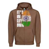 Chestnut IT'S IN MY DNA India Flag Indian Zipper Hoodie - lanVoArt
