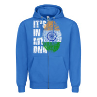 True Royal IT'S IN MY DNA India Flag Indian Zipper Hoodie - lanVoArt