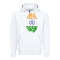 White IT'S IN MY DNA India Flag Indian Zipper Hoodie - lanVoArt