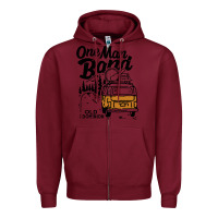 Burgundy old dominion one man Zipper Hoodie - lanVoArt