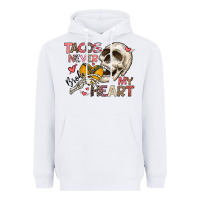 White Tacos Never Broke My Heart Heavyweight Hoodie - CowhideDigitalArt