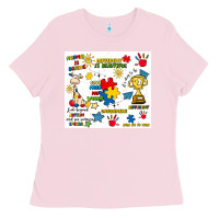 Bubblegum Pink autism Ladies Tee - Artiststas