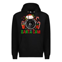 Black santa cam Premium Hoodie - FaDigitalArtStudio