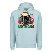 Blue Mist santa cam Premium Hoodie - FaDigitalArtStudio