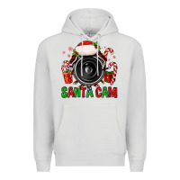 Dove Grey santa cam Premium Hoodie - FaDigitalArtStudio