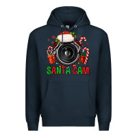 Navy santa cam Premium Hoodie - FaDigitalArtStudio