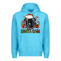 Ocean Blue santa cam Premium Hoodie - FaDigitalArtStudio