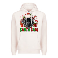 Pale Pink santa cam Premium Hoodie - FaDigitalArtStudio