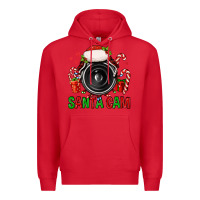 Red santa cam Premium Hoodie - FaDigitalArtStudio
