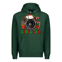 Sports Green santa cam Premium Hoodie - FaDigitalArtStudio