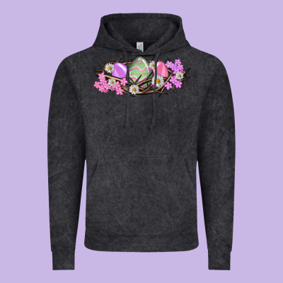 Easter Eggs And Crown Of Thorns Easter Day Vintage Hoodie Designed By Howdyjamesfarm