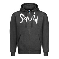 Charcoal Heather squid Zipper Hoodie - lanVoArt