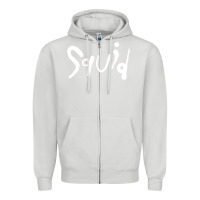 Dove Grey squid Zipper Hoodie - lanVoArt