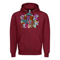 Burgundy Silly Rabbit Easter Is For Jesus Zipper Hoodie - CowhideDigitalArt