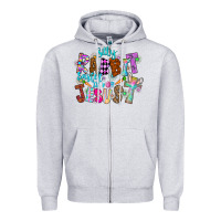 Heather Grey Silly Rabbit Easter Is For Jesus Zipper Hoodie - CowhideDigitalArt