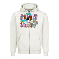 Oatmeal Heather Silly Rabbit Easter Is For Jesus Zipper Hoodie - CowhideDigitalArt