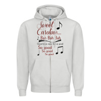 Dove Grey sweet caroline...bah bah bah Zipper Hoodie - lanVoArt