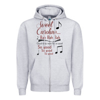 Heather Grey sweet caroline...bah bah bah Zipper Hoodie - lanVoArt