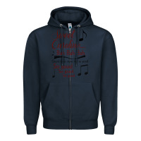 Navy sweet caroline...bah bah bah Zipper Hoodie - lanVoArt