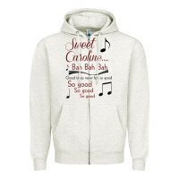 Oatmeal Heather sweet caroline...bah bah bah Zipper Hoodie - lanVoArt