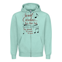 Seafoam sweet caroline...bah bah bah Zipper Hoodie - lanVoArt