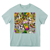Arona Mardi Gras coffee cups and donut with cowhide Heavy Core Tee - BundleAndBundleShop