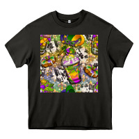 Asphalt Mardi Gras coffee cups and donut with cowhide Heavy Core Tee - BundleAndBundleShop