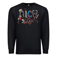 Black nice nurse Premium Sweatshirt - SublimationCraftShop