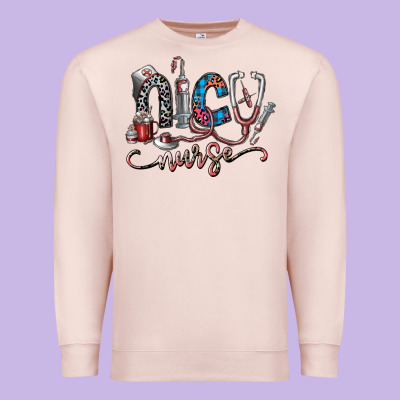 Nice Nurse Premium Sweatshirt Designed By Sublimationcraftshop