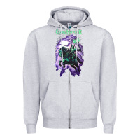 Heather Grey gloryhammer   chaos wizard Zipper Hoodie - lanVoArt