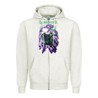 Oatmeal Heather gloryhammer   chaos wizard Zipper Hoodie - lanVoArt