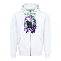 White gloryhammer   chaos wizard Zipper Hoodie - lanVoArt