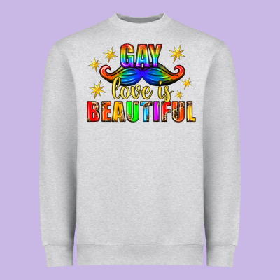 Gay Love Is Beautiful Pride Lgbtq Heavyweight Sweatshirt Designed By Bundleandbundleshop