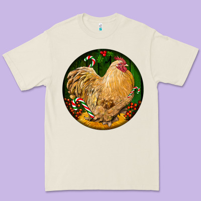 Cochin Rooster Christmas Premium Tee Designed By Lillyallendesigns