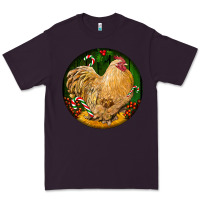 Plum cochin rooster christmas Premium Tee - LillyAllenDesigns