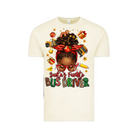 Vintage Arctic santas favorite school bus driver afro messy bun Vintage Tee - texasbilliewilder