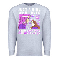 Heather Grey anime cat anime stuff Premium Sweatshirt - lanVoArt