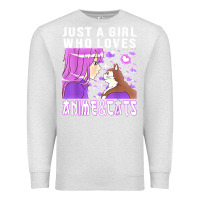 Oatmeal Heather anime cat anime stuff Premium Sweatshirt - lanVoArt
