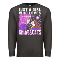 Smoke anime cat anime stuff Premium Sweatshirt - lanVoArt
