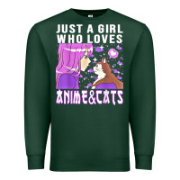 Sports Green anime cat anime stuff Premium Sweatshirt - lanVoArt