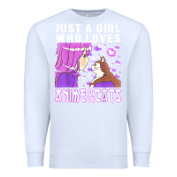 White anime cat anime stuff Premium Sweatshirt - lanVoArt