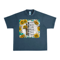 Midnight Navy god says you are with sunflower Urban Heavy Tee - TumblerDesignByShophia