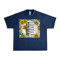 Navy god says you are with sunflower Urban Heavy Tee - TumblerDesignByShophia