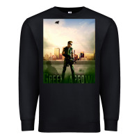 Black green arrow Premium Sweatshirt - lanVoArt