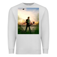 Dove Grey green arrow Premium Sweatshirt - lanVoArt