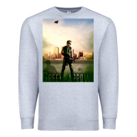 Heather Grey green arrow Premium Sweatshirt - lanVoArt